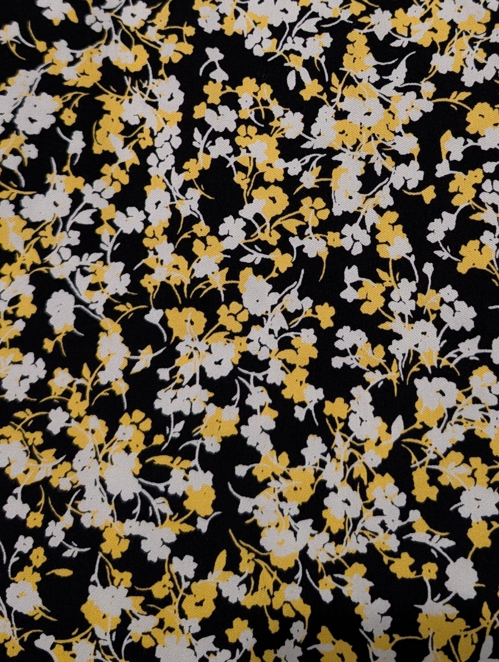 🆕 Emaline Black Yellow & White Floral Dress Capri 14